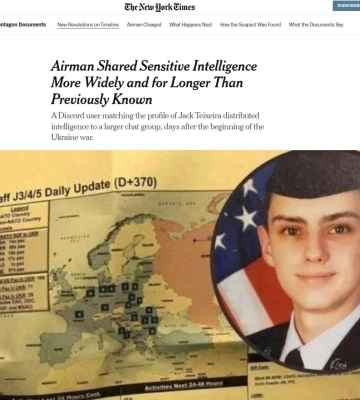 NYT: Джек Тейшейра почав публікувати секретну інформацію про Україну за 48 годин після російського вторгнення