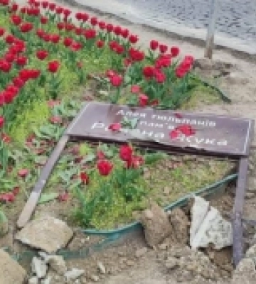 Встановили особу, яка автомобілем в’їхала на Алею пам’яті воїна Романа Жука, що у Мукачево