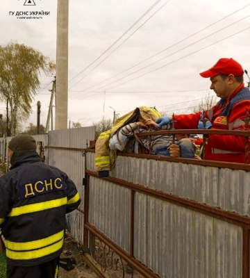 Зависла на паркані: на Київщині врятували дівчинку, яка проштрикнула прутом руку (ФОТО)