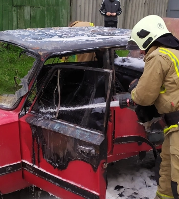 У Тростянці під час руху загорівся автомобіль