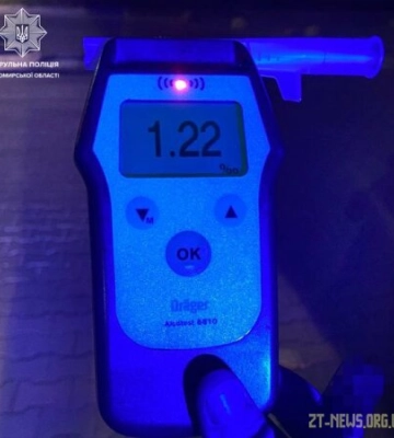 У Житомирі відсторонили від керування водія, який перебував у стані сп&#039;яніння
