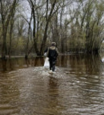 В Киеве после недельного спада два дня подряд растет уровень воды в Днепре