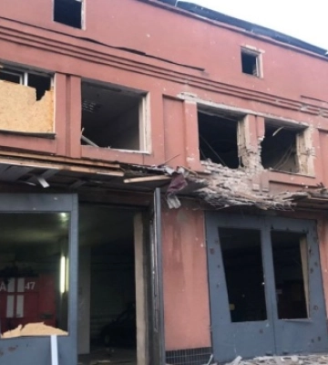 росіяни двічі за день обстріляли пожежну частину на Харківщині