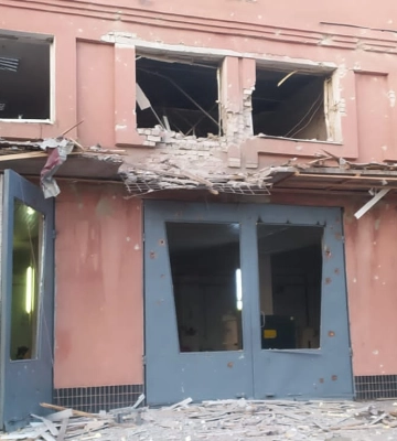 росіяни двічі за день обстріляли пожежну частину на Харківщині