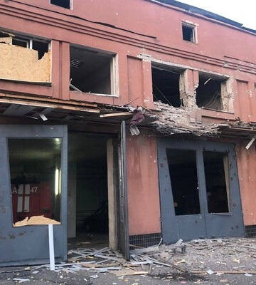 росіяни двічі за день обстріляли пожежну частину на Харківщині