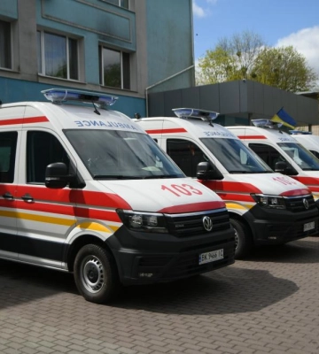 Рівненщина отримала чотири автомобілі швидкої допомоги