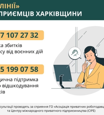 Для предпринимателей Харьковщины обновили номера телефонов «горячей линии»
