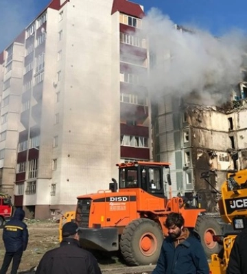 В Умані під час розбору завалів будинку сталася пожежа