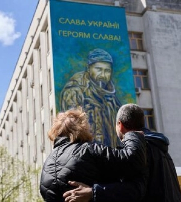 В центре Киева появился мурал в честь Героя Украины Александра Мациевского. ФОТОрепортаж