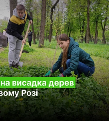В Кривом Роге в парке Мершавцева высадили деревья и кусты