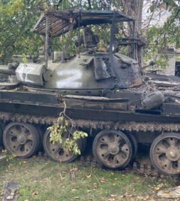 Артилеристи 100-ї бригади ТрО знищили танк окупантів, який виявили аеророзвідники «Заходу» (відео)