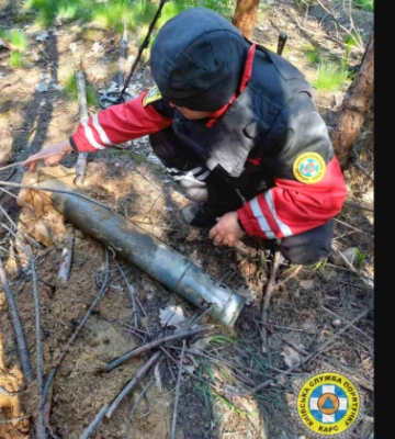 В одном из районов Киева обнаружили остатки боеприпасов от "Градов". Фото