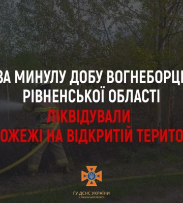 На Рівненщині горіли очерет, суха трава та сміття