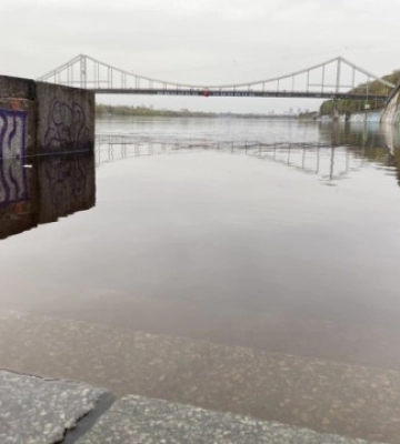 У Києві рівень води в Дніпрі за добу піднявся на 3 сантиметри