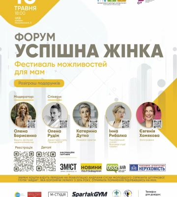 «Розіграш подарунків, дегустація вина та мотивуючі спікери»: полтавських мам запрошують 10 травня на форум «Успішна жінка»