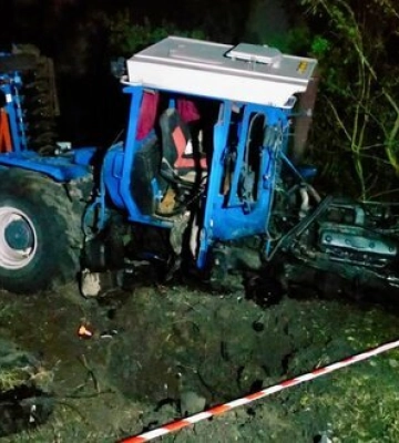 На Київщині водій агрофірми підірвався на протитанковій міні
