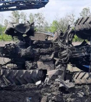 Тракторист подорвался на мине на Харьковщине