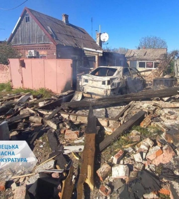 Наслідки обстрілу Донеччини: 2 людини вбито, 9 — поранено