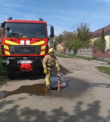 У місті Здолбунів триває перевірка роботи пожежних гідрантів
