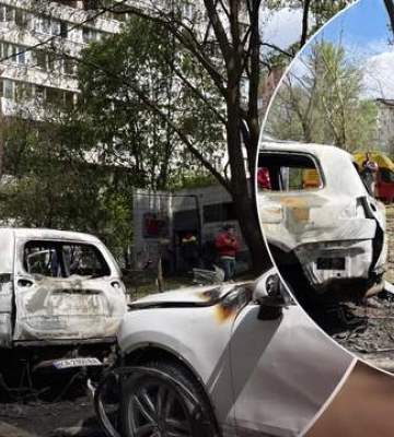 Згорілі автівки та вибиті вікна: наслідки нічної атаки &quot;Шахідів&quot; на Київ