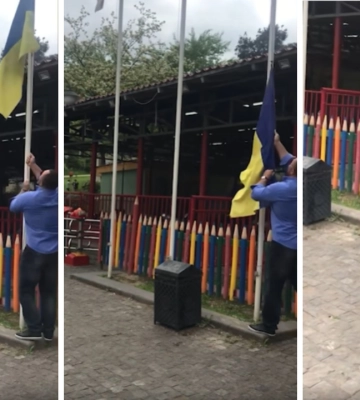 В парке Тбилиси мужчина сорвал флаг Украины: Киев требует расследования