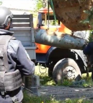 Сапери показали знищення 500-кілограмової авіабомби у Запорізькій області