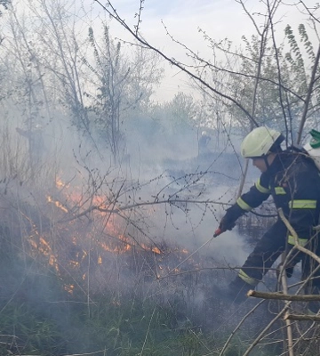 За минулу добу на Сумщині рятувальники неодноразово ліквідували загоряння сухої рослинності