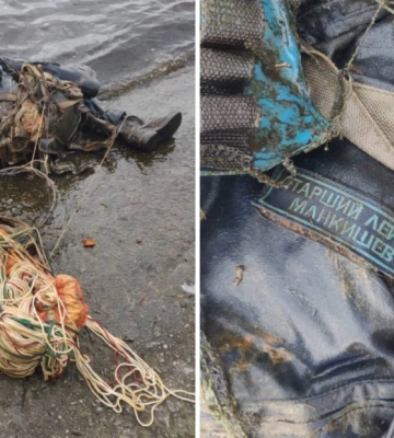 На берег Київського водосховища викинуло тіло російського пілота (ВІДЕО)