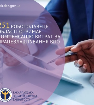 251 роботодавець на Закарпатті отримає компенсацію витрат за працевлаштування переселенців