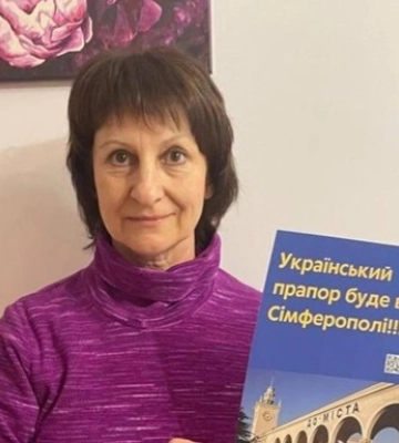 Активістка &quot;Жовтої Стрічки&quot; Віолета, яка боролась проти рашизму в Криму та була затримана ФСБ, змогла виїхати на підконтрольну Україні територію. ФОТО