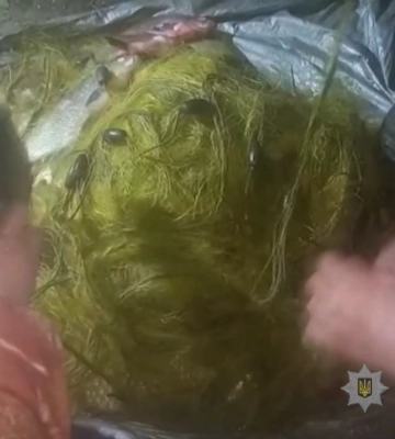 На Полтавщині зупинили браконьєра, який намагався вивезти близько 100 кг риби