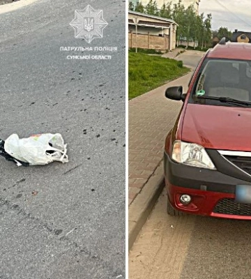 У Сумах водій здійснив наїзд на велосипедиста