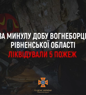 П&#039;ять пожеж за добу: на місці пожежі у Рівненському район знайшли тіло чоловіка