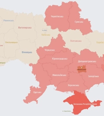 На половине территории Украины – воздушная тревога