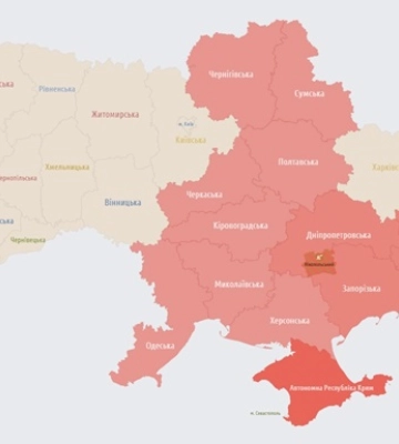 На половине территории Украины – воздушная тревога