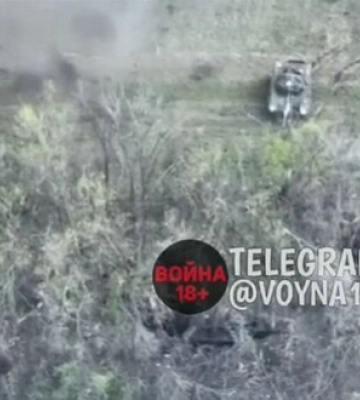 Український танк атакував російські позиції у районі Бахмуту. ВIДЕО