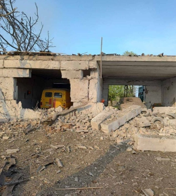 Через атаку авіабомбами Берислав залишився без електрики