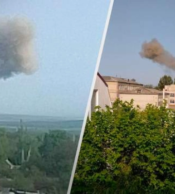 В оккупированной Ясиноватой Донецкой области прогремел мощный взрыв: густой дым виден издалека