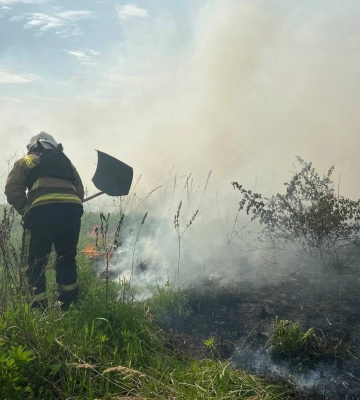 На Сумщині рятувальники тричі ліквідували загоряння сухої рослинності (відео)