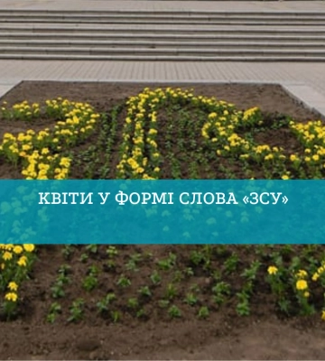 У Рівному з&#039;явився напис з квітів  у формі «ЗСУ»