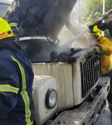 На Вінниччині загорівся вантажний автомобіль
