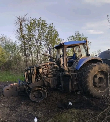 Второй за два дня трактор подорвался на мине возле с. Погоновка на Харьковщине
