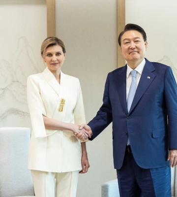 Зеленська у Сеулі зустрілася із президентом Південної Кореї