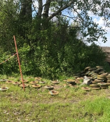 В Чугуевском районе обезвредили рекордное количество мин