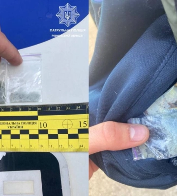 Патрульні у Рівному затримали водія &quot;під кайфом&quot; і з наркотиками у кишені