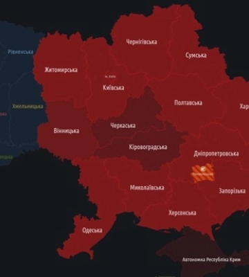 У більшості областей оголосили повітряну тривогу