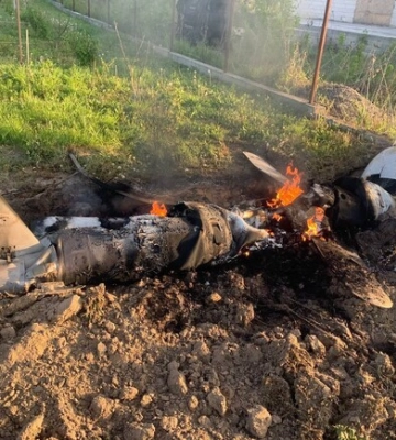 З&#039;явилися фото та відео збитих російських ракет, які сьогодні летіли на Київ