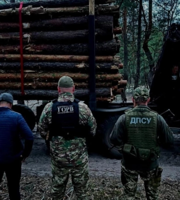 На півночі Рівненщини прикордонники зупинили вантажівку з деревиною без документів