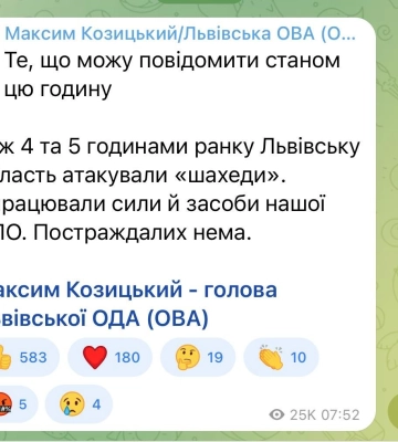 Садовий та Козицький розкрили деталі нічної атаки росіян на Львівщину