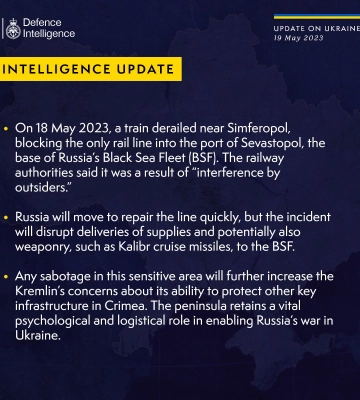 Диверсія на залізниці в Криму зірвала поставки ракет російському флоту — розвідка